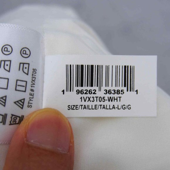 BCBGeneration Clip-Dot Knot-Front Crop Top Size Large White NWOT - 0155 - Picture 6 of 7